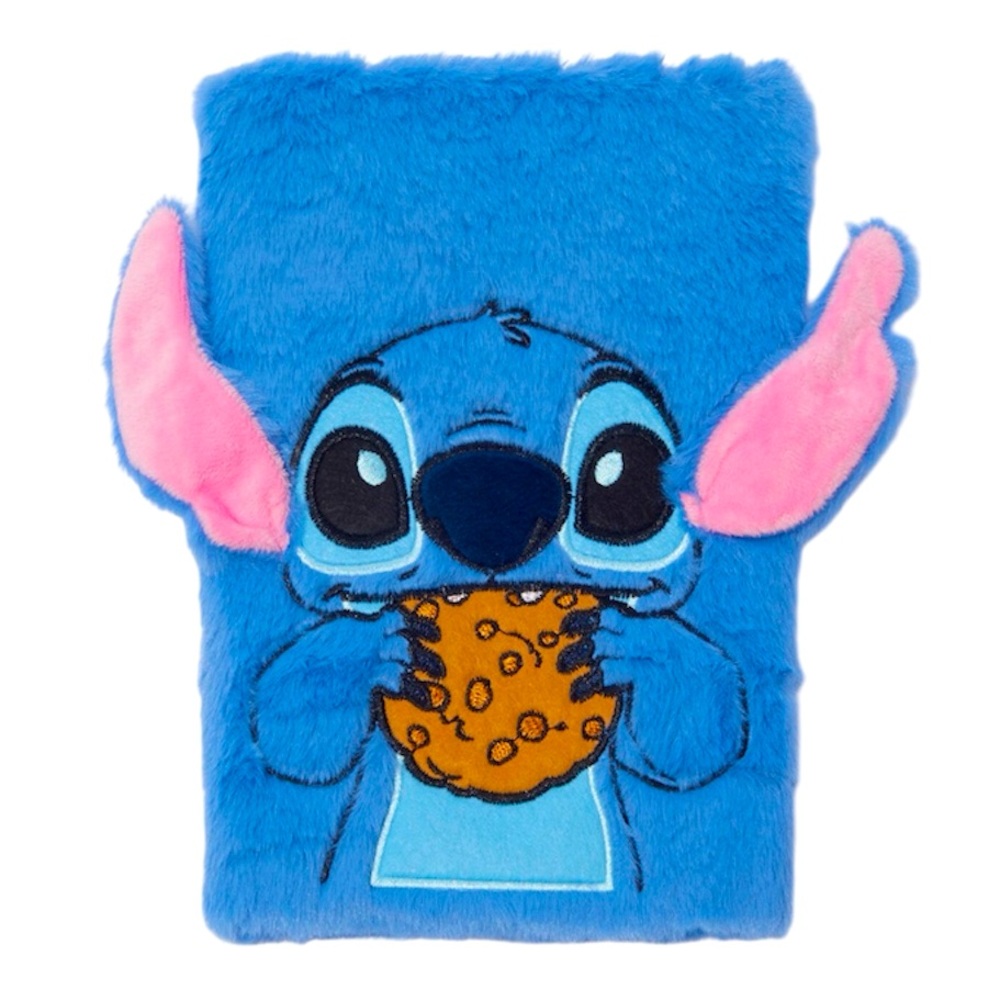 Disney Stitch Fuzzy Cookie Journal - NWT